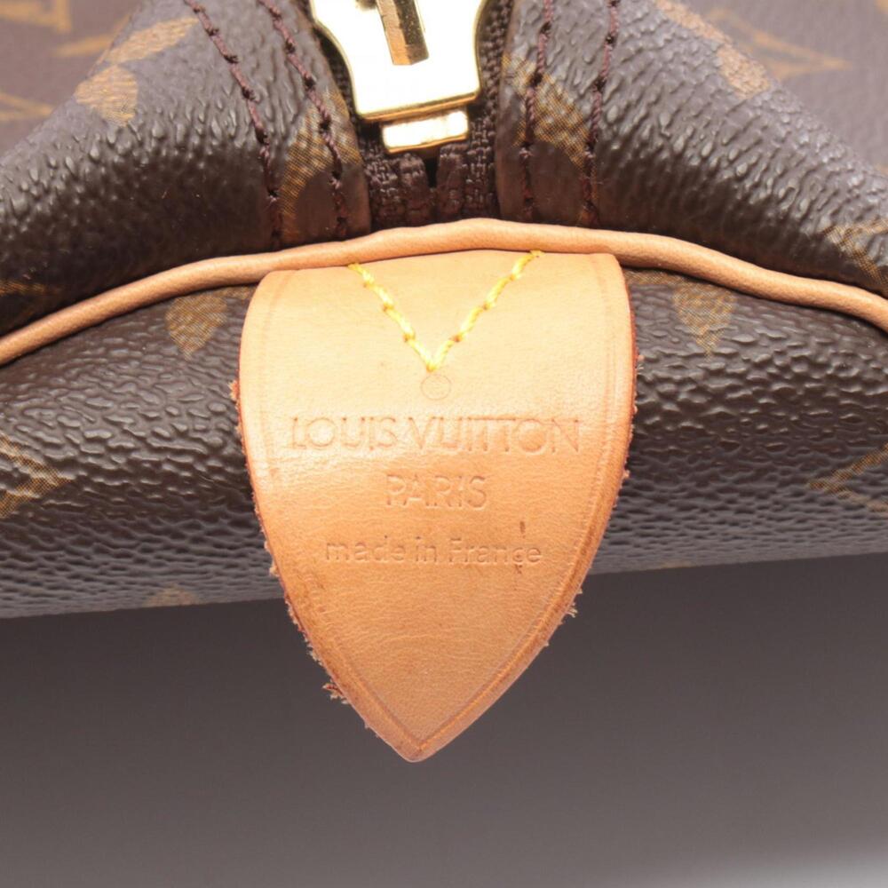 LOUIS VUITTON Brown Monogram Leather Keepall 55 Boston Bag - Picture 4 of 10
